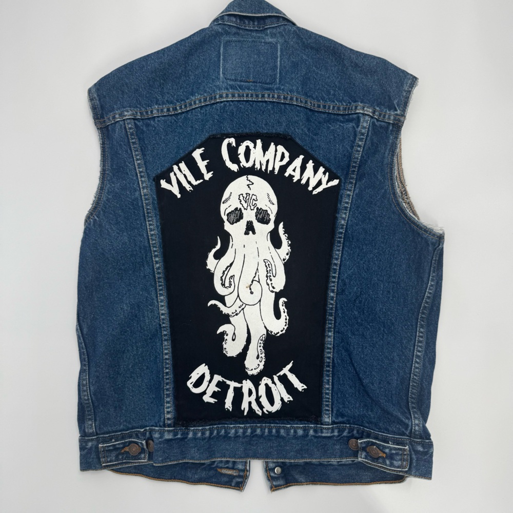 Levi Strauss Upcycled Denim Vest Type 3 | Vile Company Detroit Punk Alternative